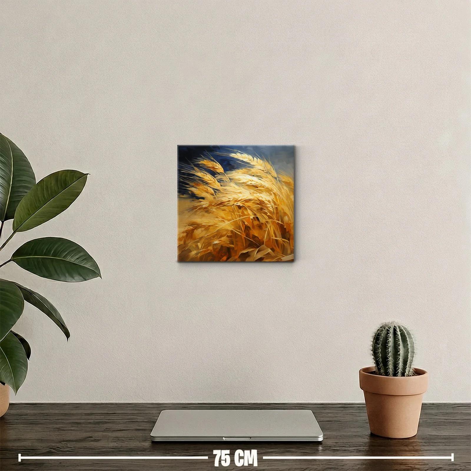 Cuadro decorativo con espigas doradas al viento — miniatura 2