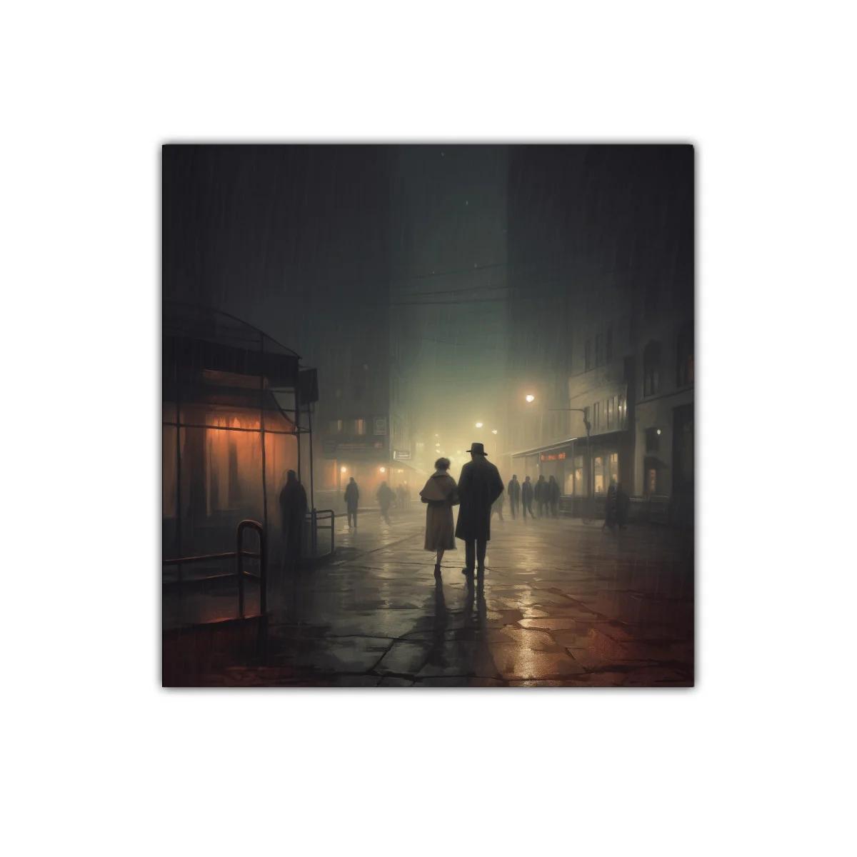Paseo Nocturno Bajo Lluvia en Ciudad Urbana — imagen principal