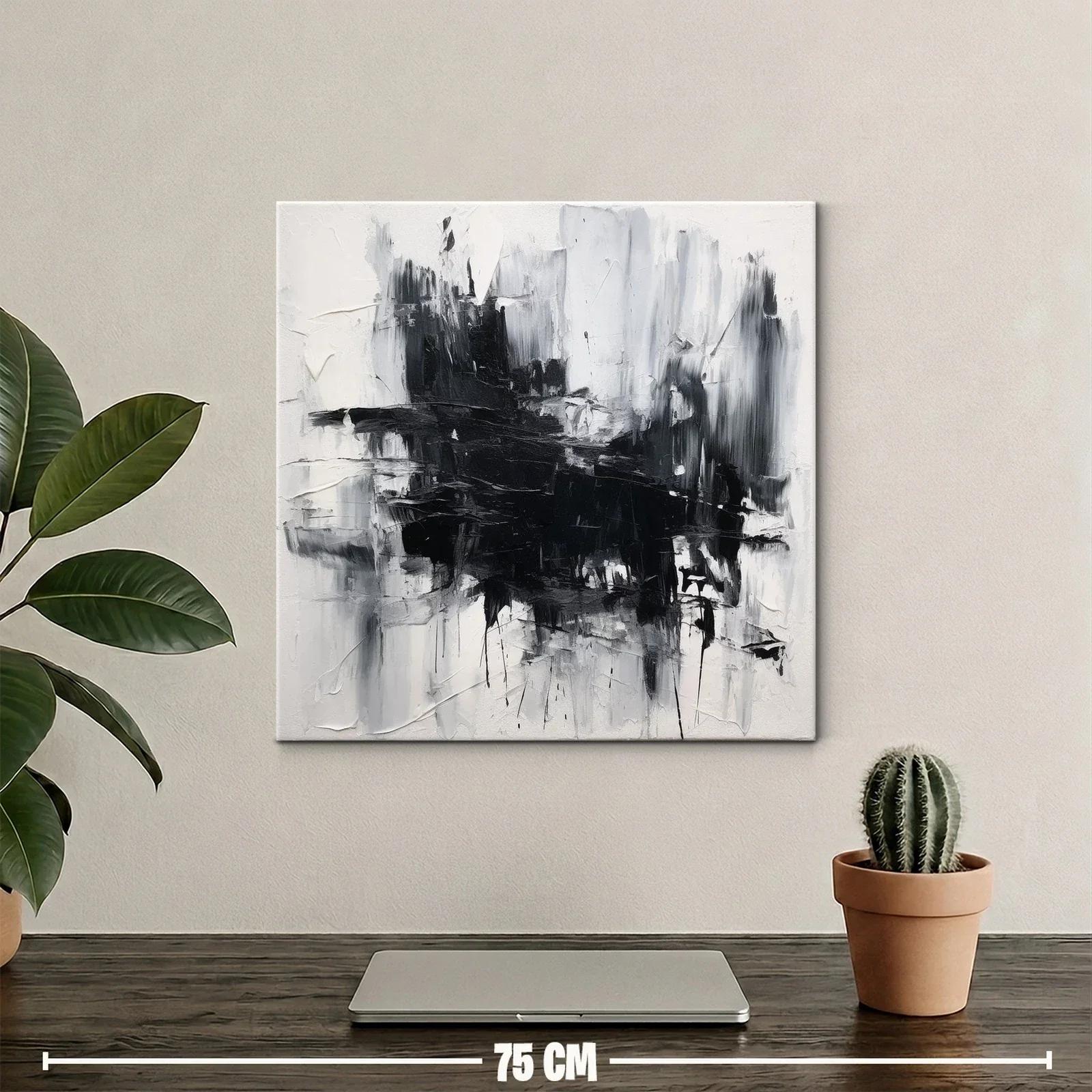 Composición abstracta en tonos blanco y negro — miniatura 2