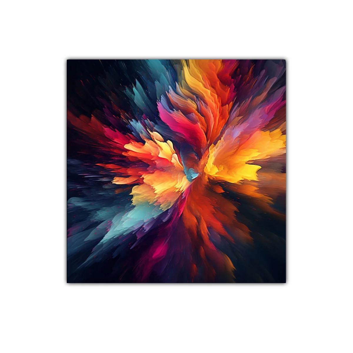 Explosión de colores vibrantes en composición abstracta — imagen principal