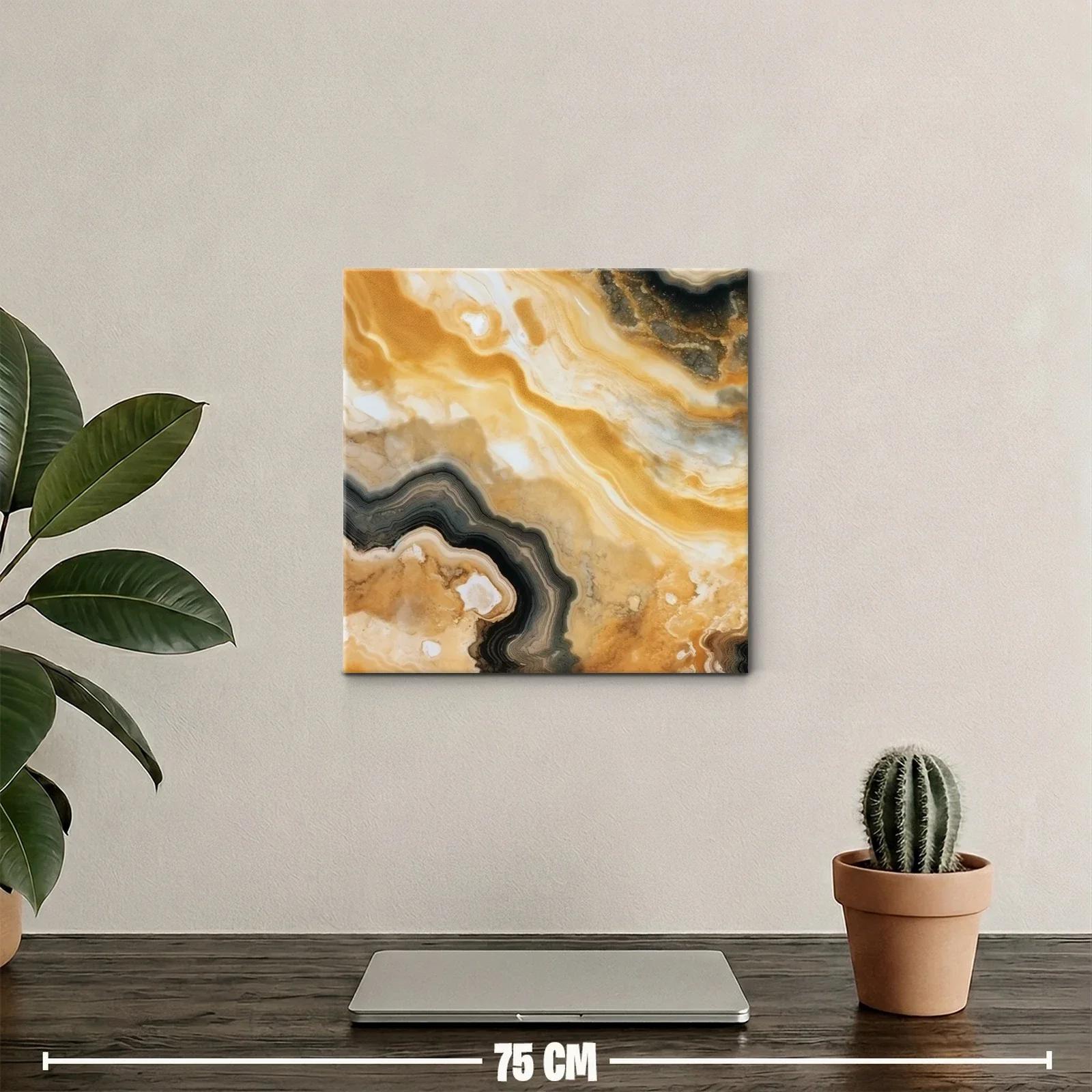 Arte abstracto con tonos cálidos y terrosos para interiores modernos — miniatura 2