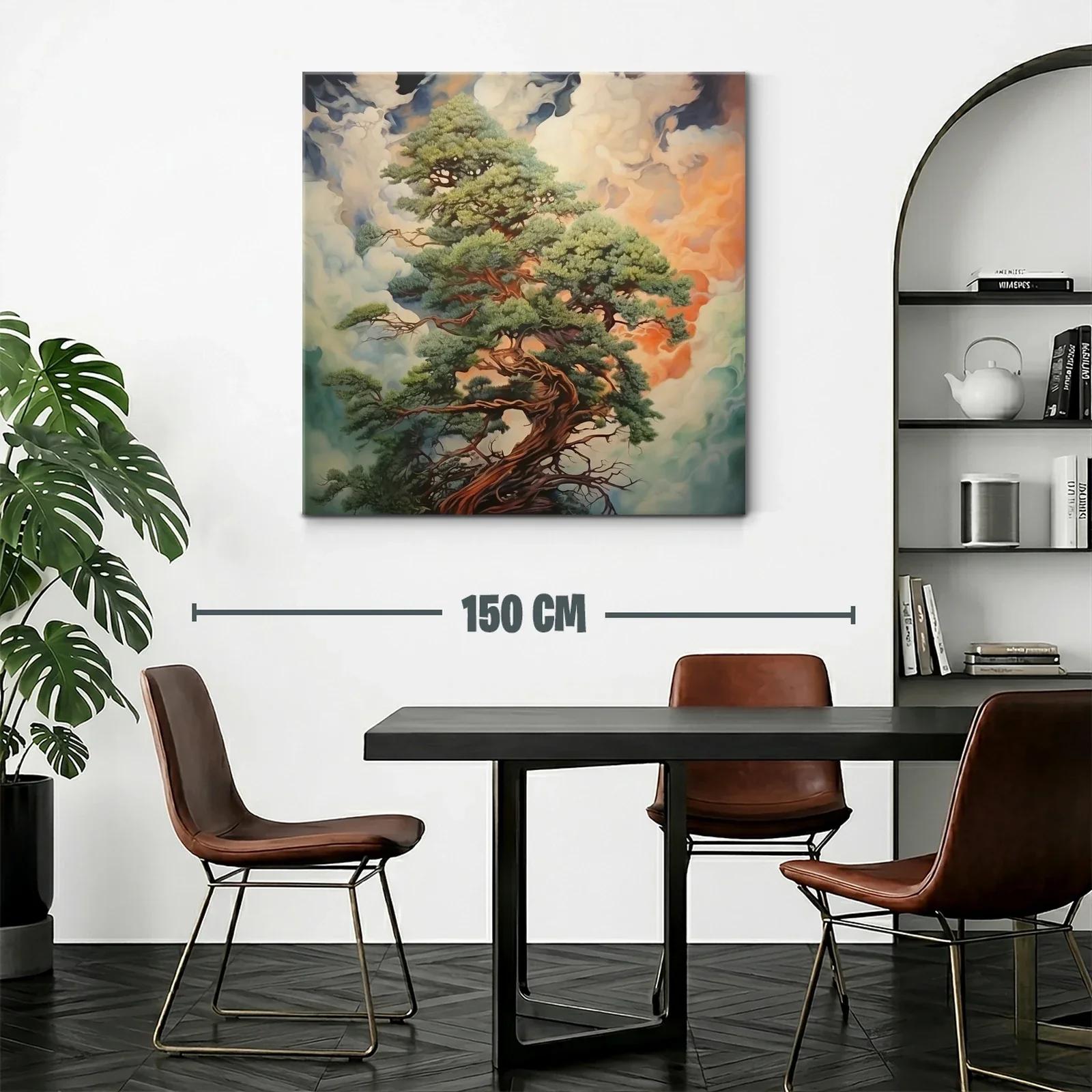 Árbol en calma entre nubes y luces cálidas — miniatura 2