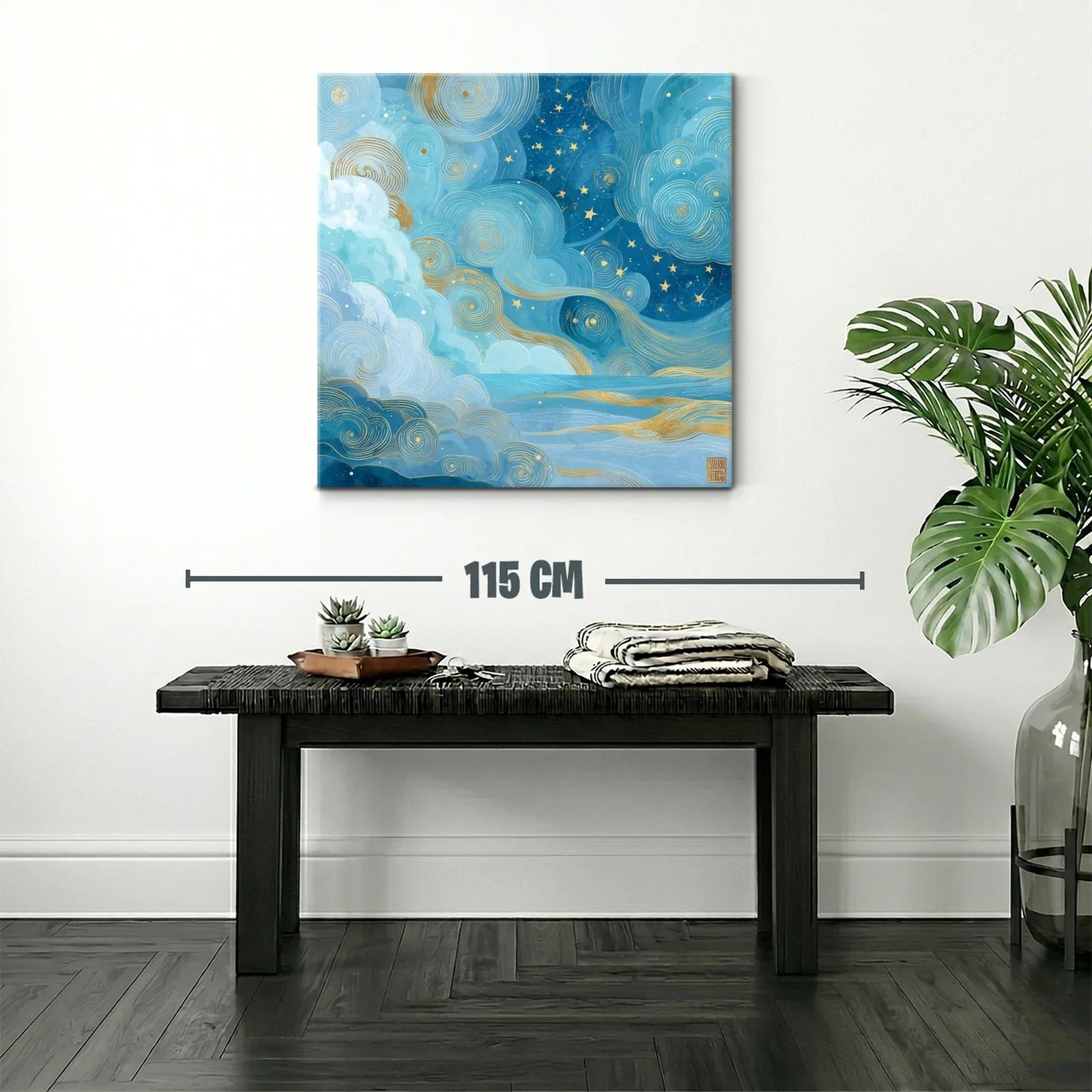 Encanto celestial en tonos azules con detalles dorados — miniatura 2