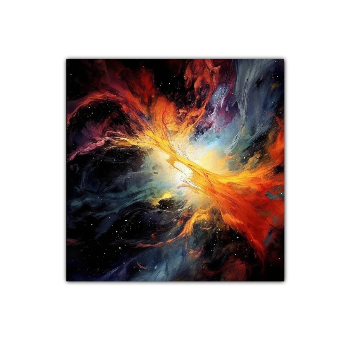Explosión cósmica de color y energía vibrante