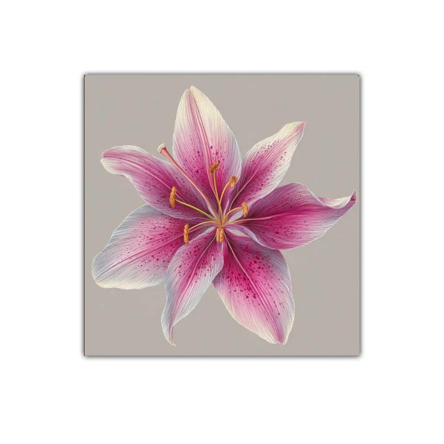 Flor de lirio rosa en tonos suaves para decorar