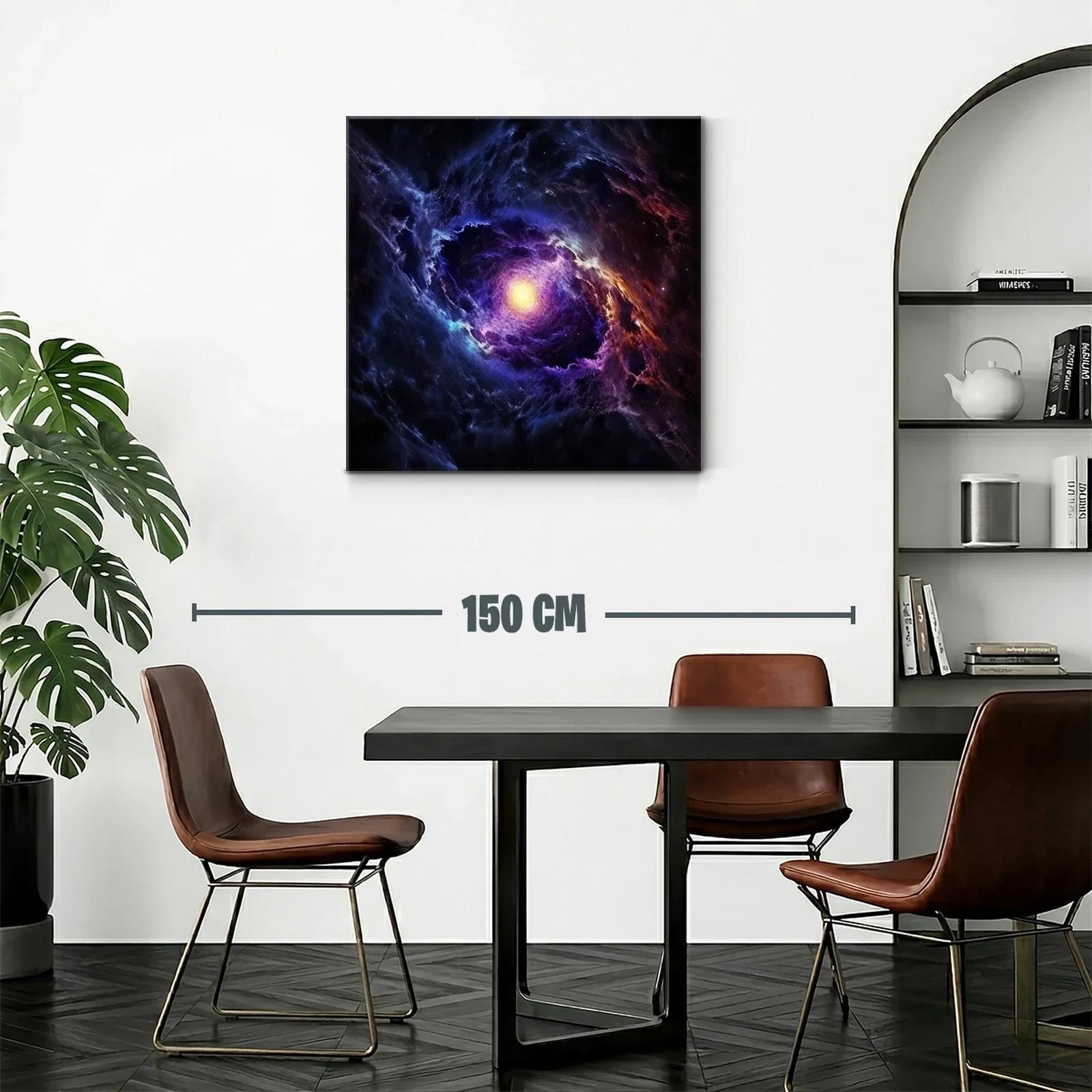 Espiral cósmica con luz central brillante en tonos azules y morados — miniatura 2