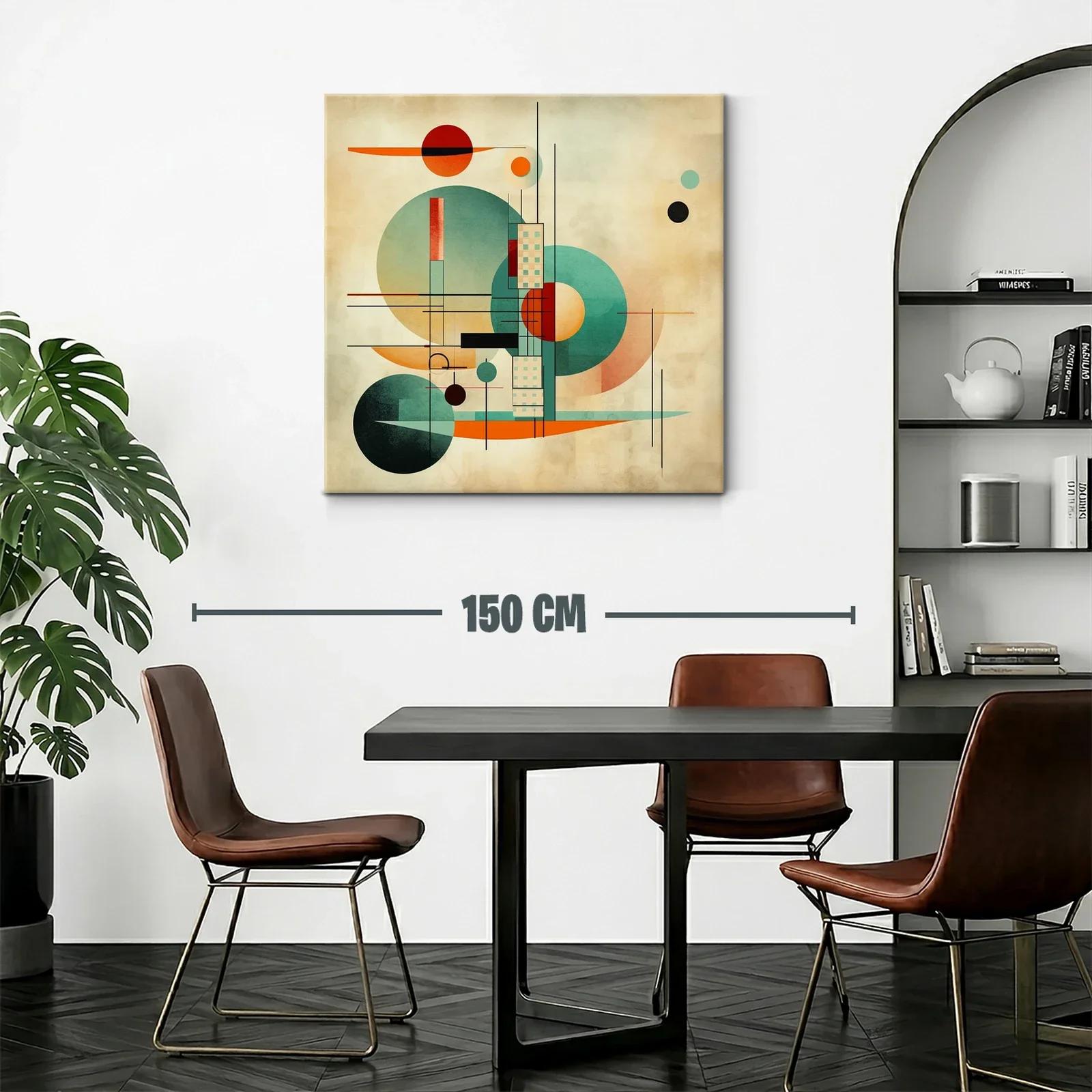 Composición abstracta con formas geométricas y tonos cálidos — miniatura 2