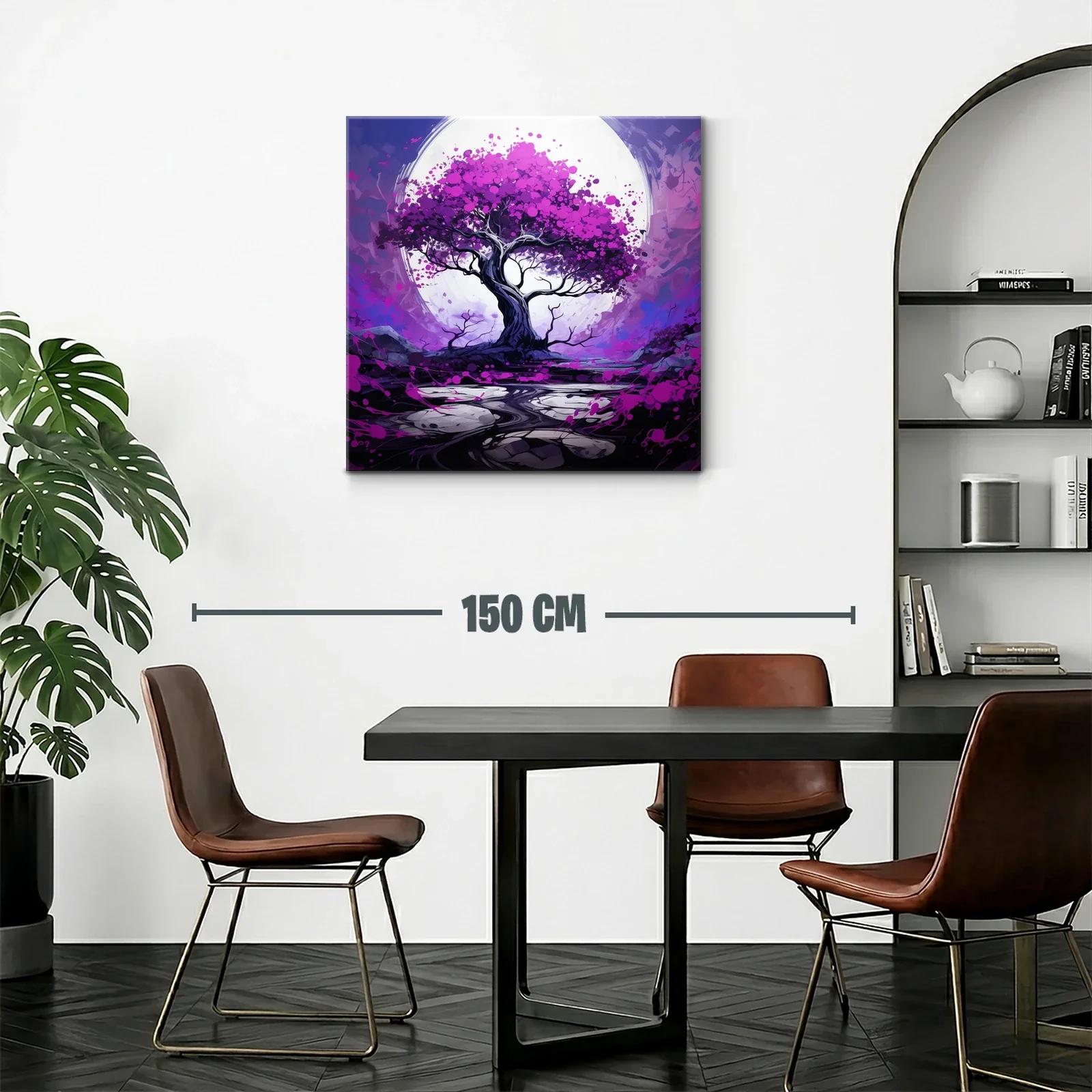 Árbol mágico con vibrantes tonos violetas y fucsias — miniatura 2