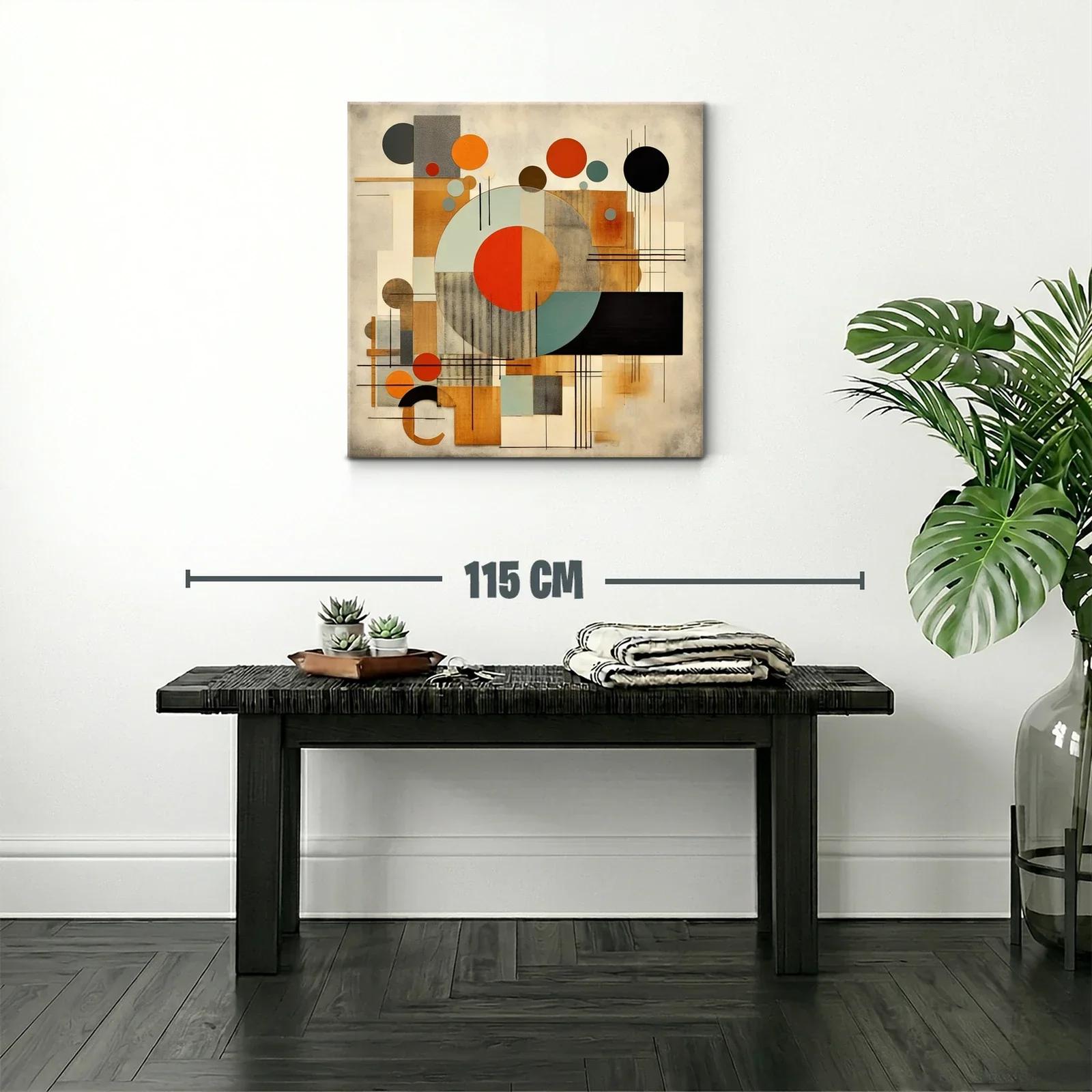 Composición geométrica con tonos cálidos y contrastes contemporáneos — miniatura 2