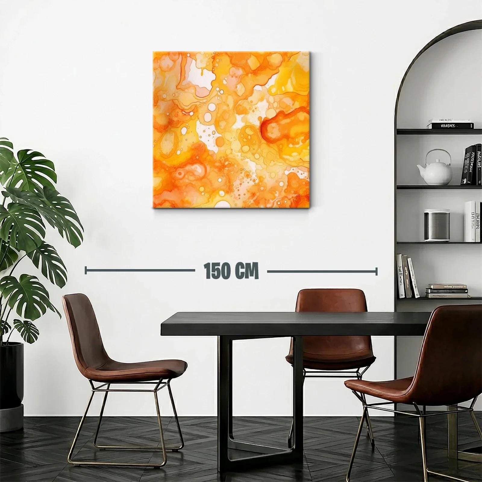 Arte abstracto en tonos cálidos y vibrantes naranja y amarillo — miniatura 2