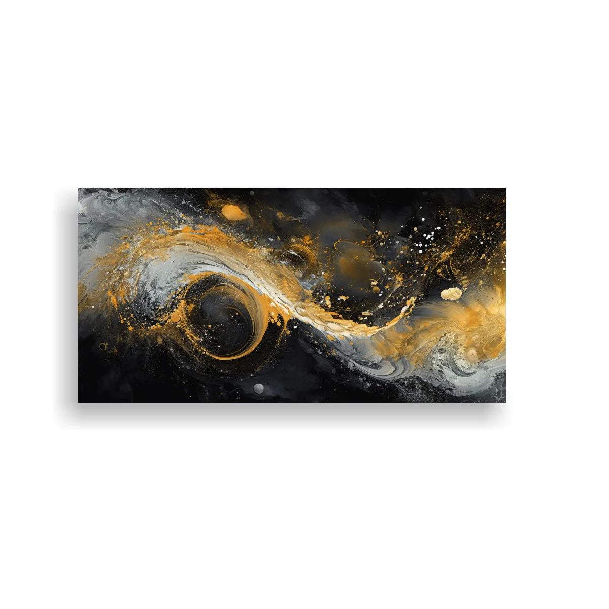 Cuadro remolino cósmico dorado en espiral — imagen principal