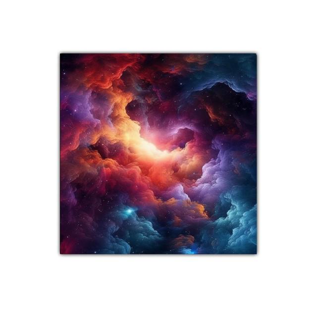 Explosión Cósmica de Colores Vibrantes y Luz Cálida