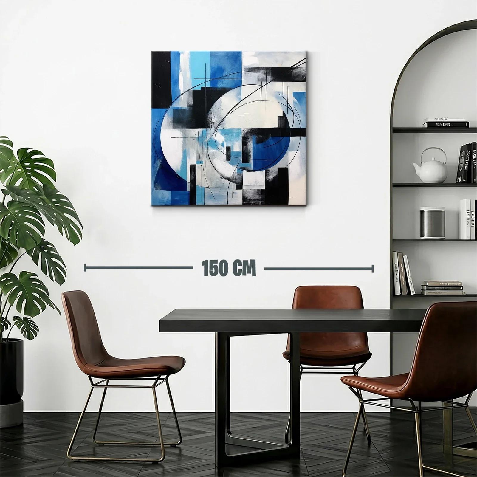 Composición abstracta en tonos azules y negros — miniatura 2