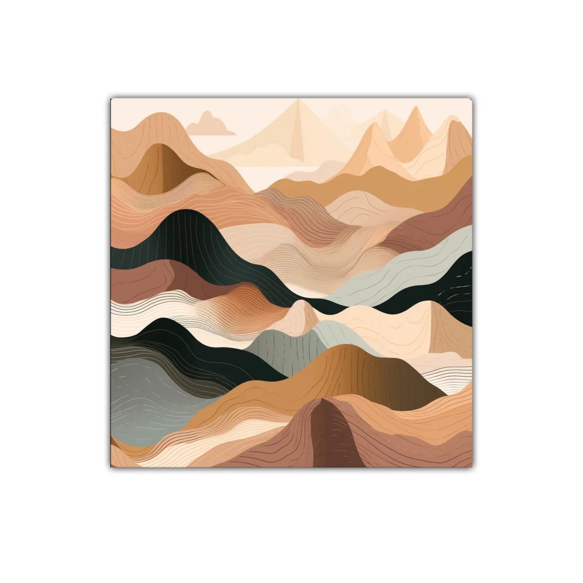 Paisaje abstracto en tonos tierra y negro elegante — imagen principal