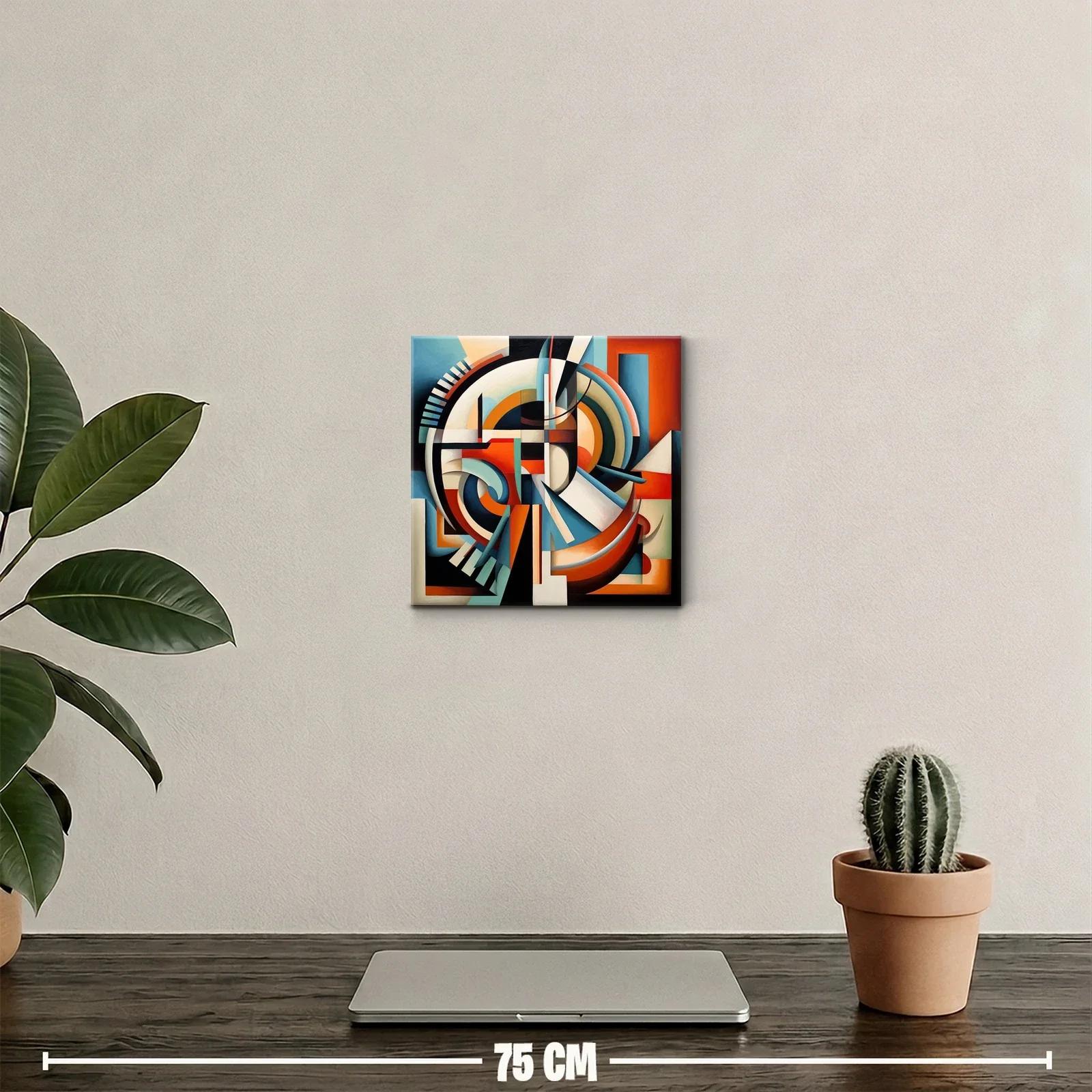 Composición abstracta con formas geométricas en tonos cálidos — miniatura 2