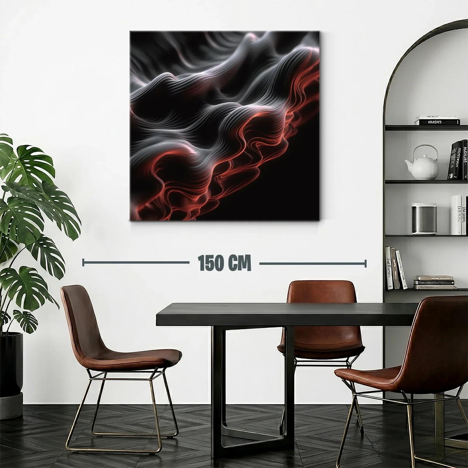 Ondas abstractas con luces cálidas y sombras profundas — miniatura 2