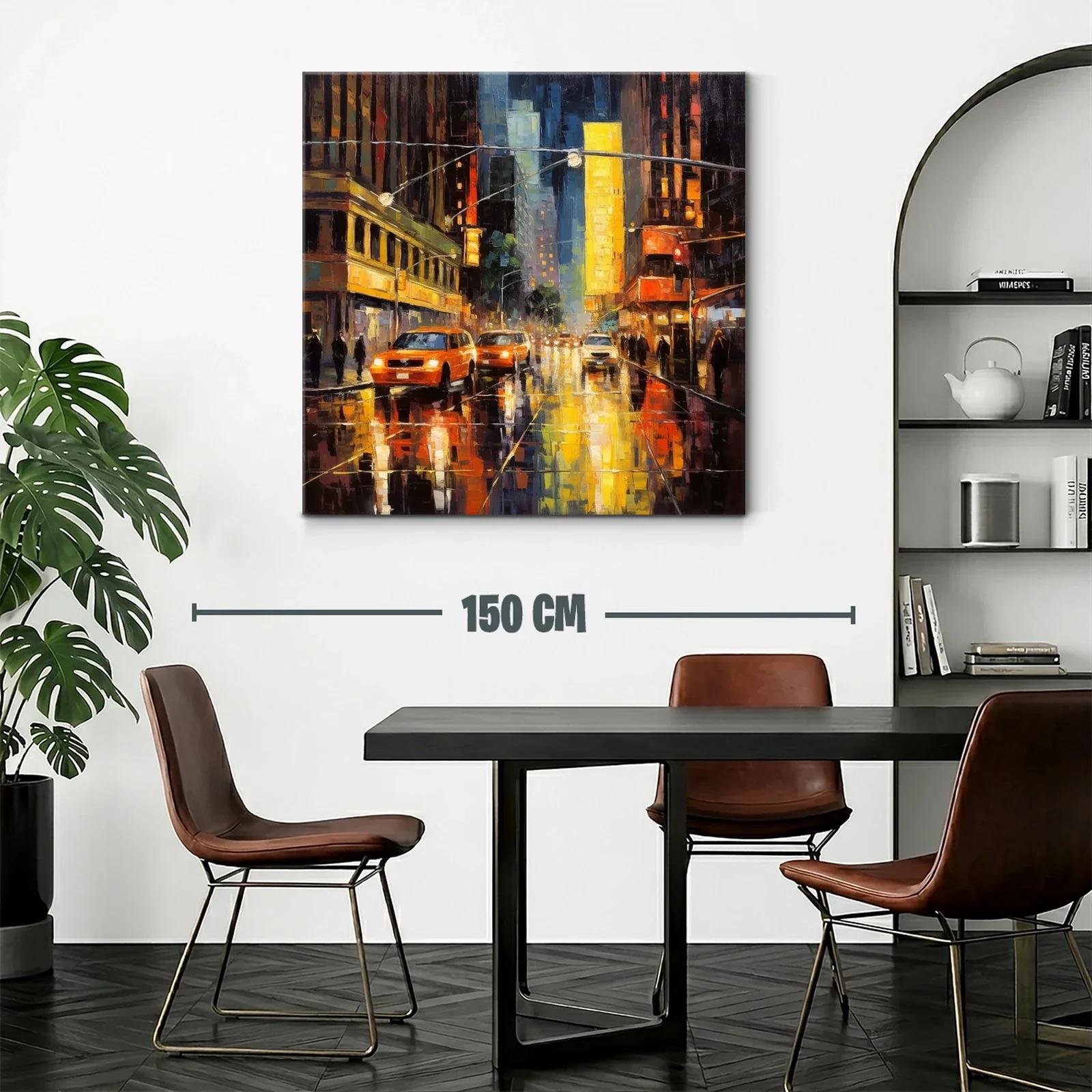 Atardecer urbano con reflejos vibrantes en ciudad nocturna — miniatura 2