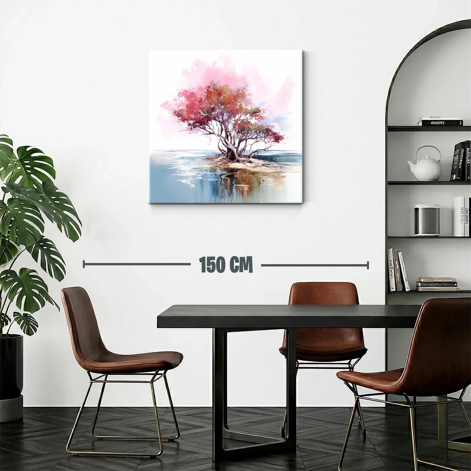 Árbol vibrante con reflejo en agua tranquila — miniatura 2