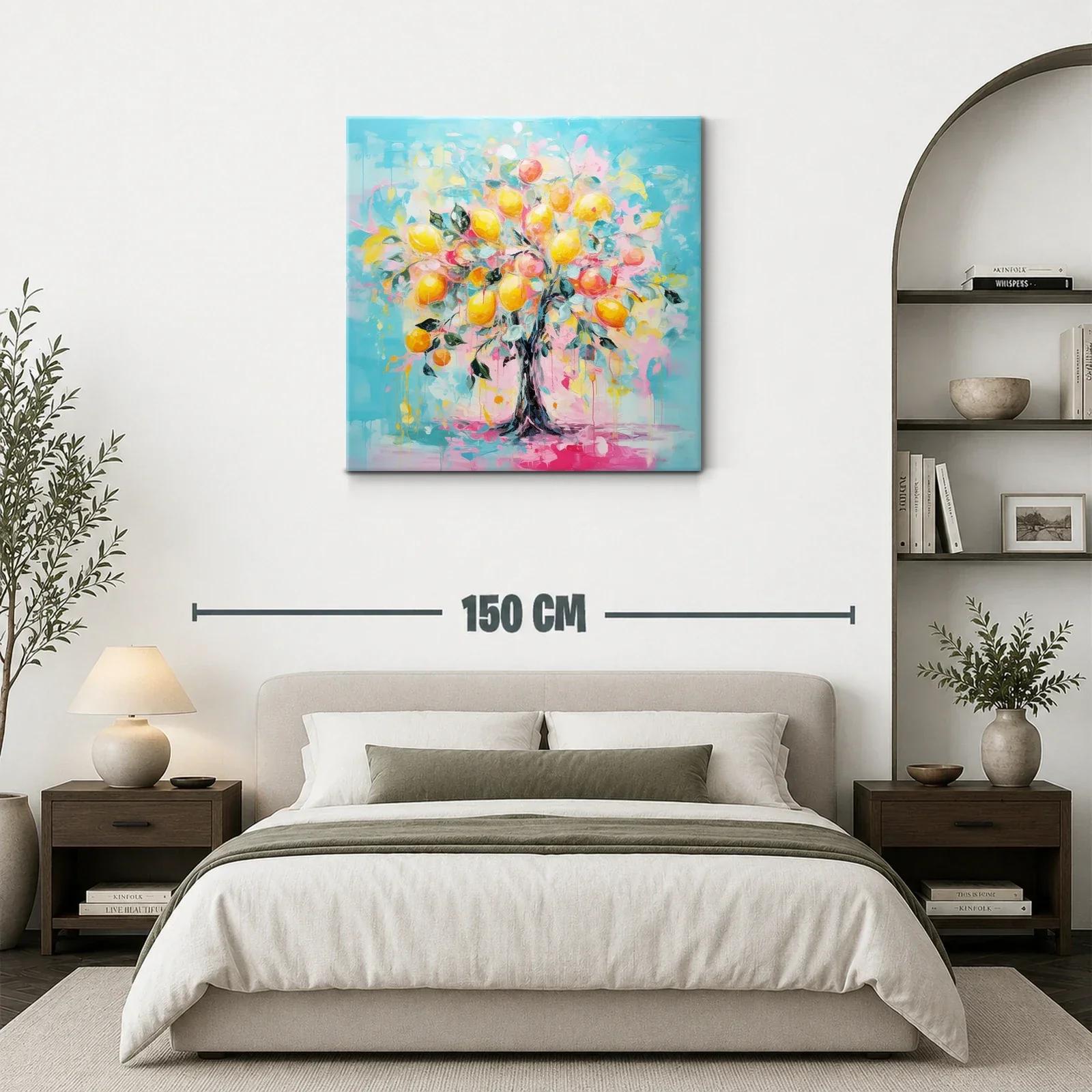 Árbol vibrante con frutos en tonos pastel y azul cielo — miniatura 3