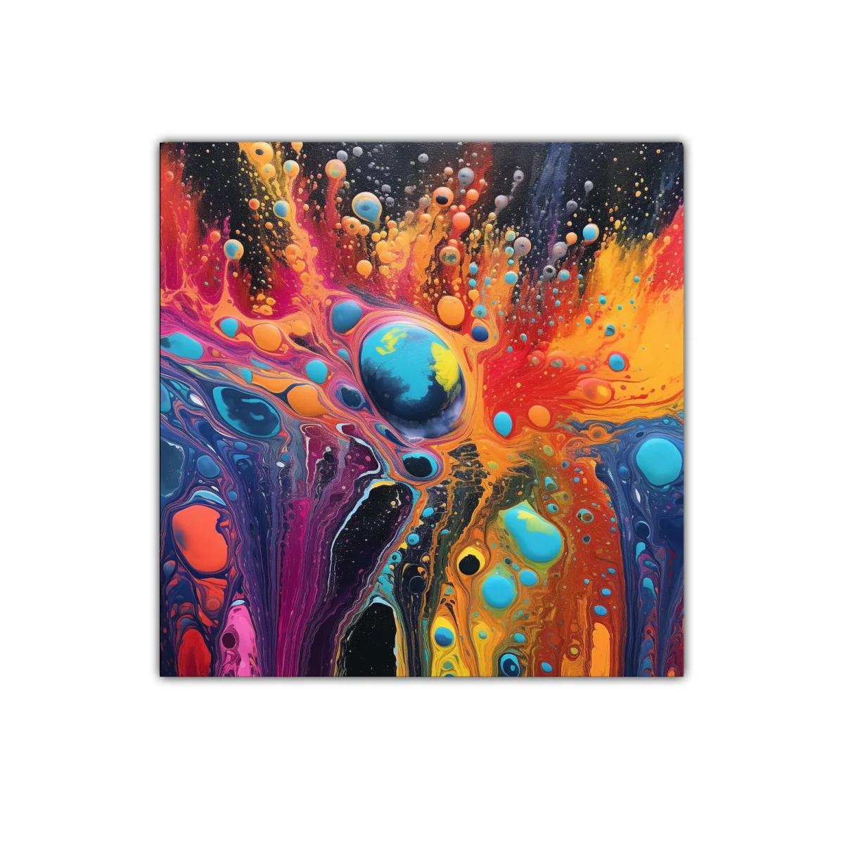 Explosión de color con formas vibrantes y dinámicas