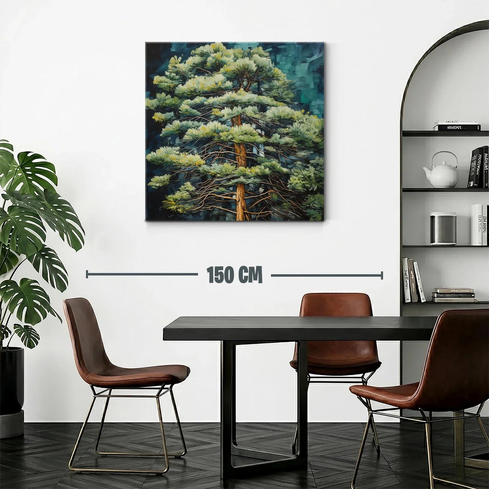 Nombre Sereno de un Árbol en Verde y Azul Profundo — miniatura 2