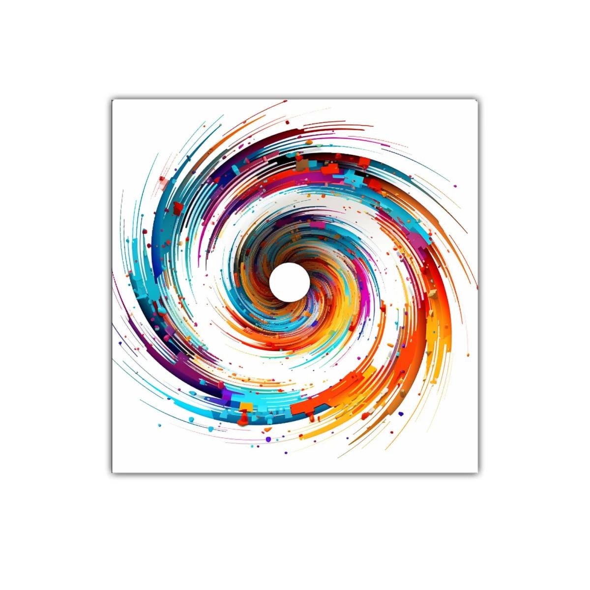 Remolino vibrante de colores intensos y energía dinámica