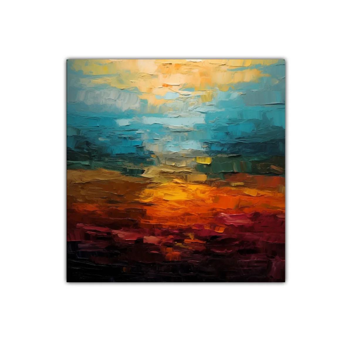Atardecer Abstracto en Vivos Tonos Cálidos y Fríos — imagen principal