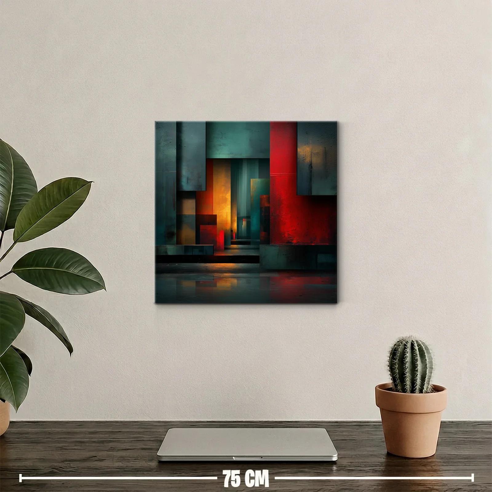 Composición abstracta vibrante con formas geométricas — miniatura 2