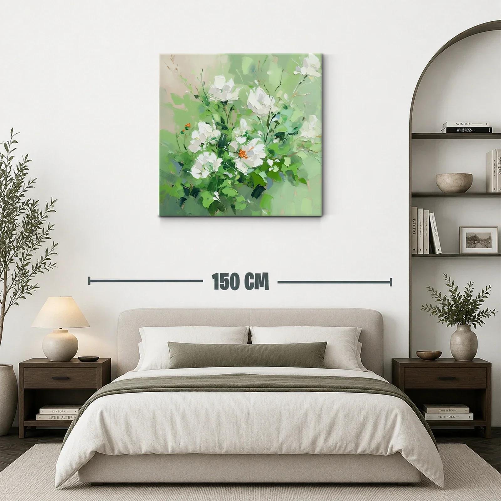Elegancia natural con flores blancas y tonos verdes — miniatura 3