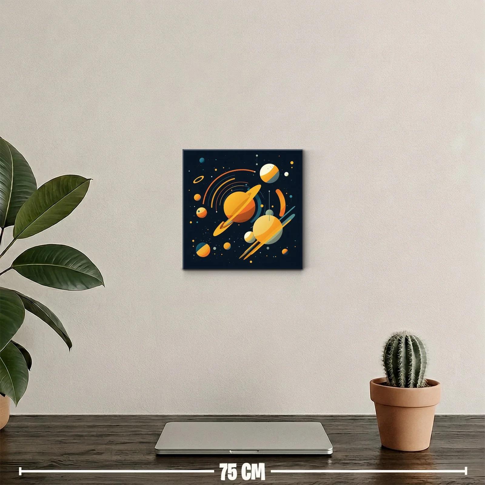 Composición abstracta de planetas en tonos cálidos — miniatura 2