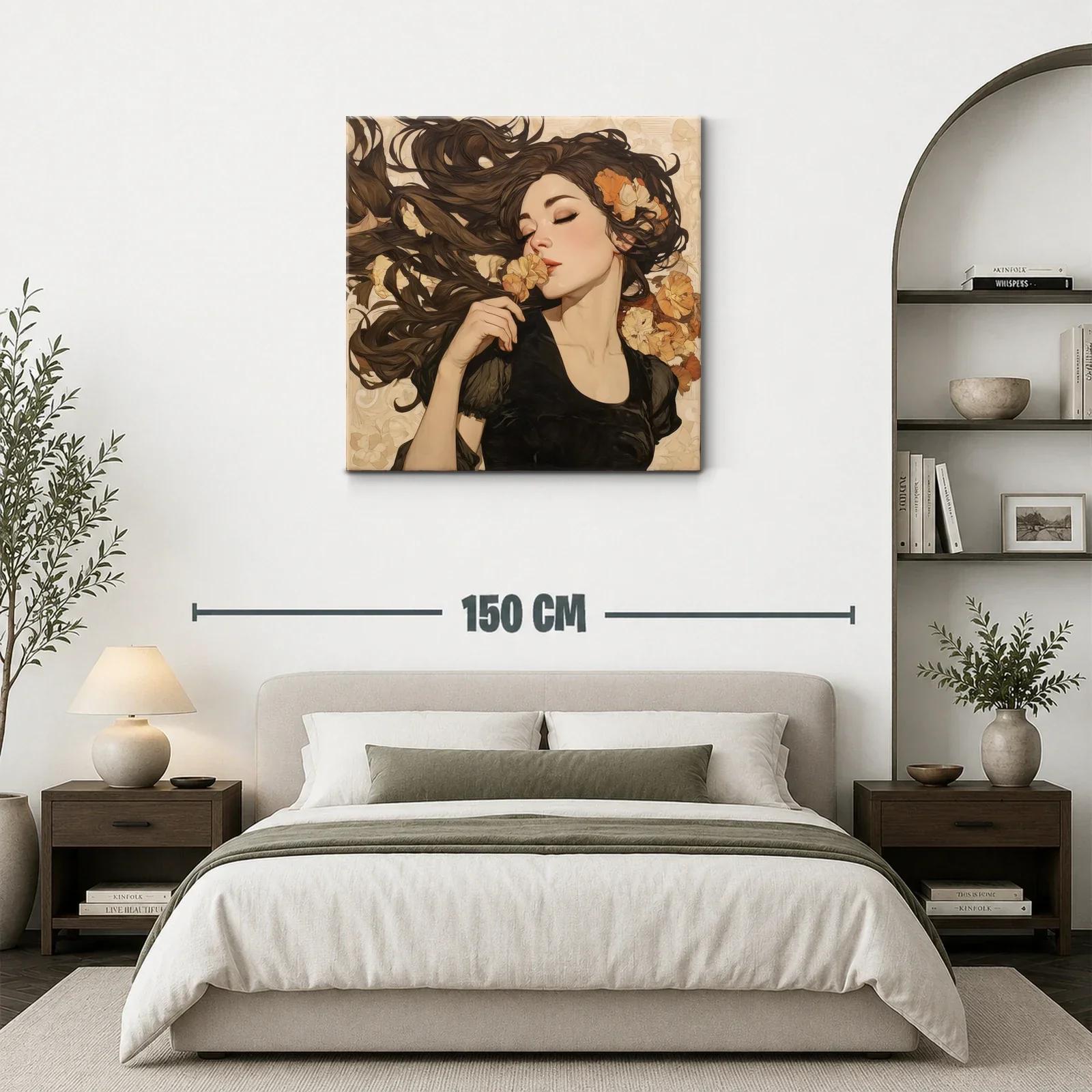 Retrato femenino con flores y melena al viento — miniatura 3