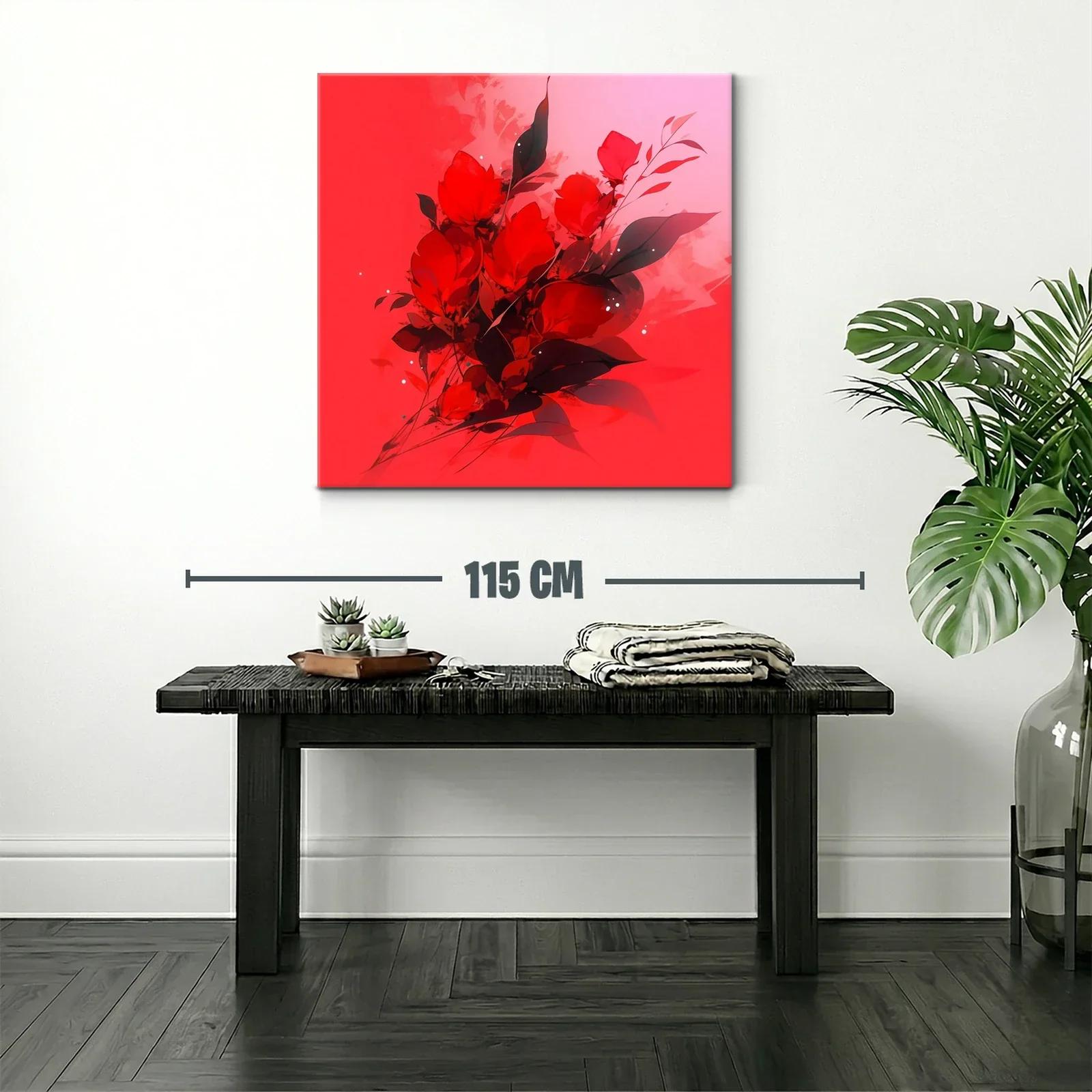 Elegante composición floral con intensos tonos rojos y negros — miniatura 2