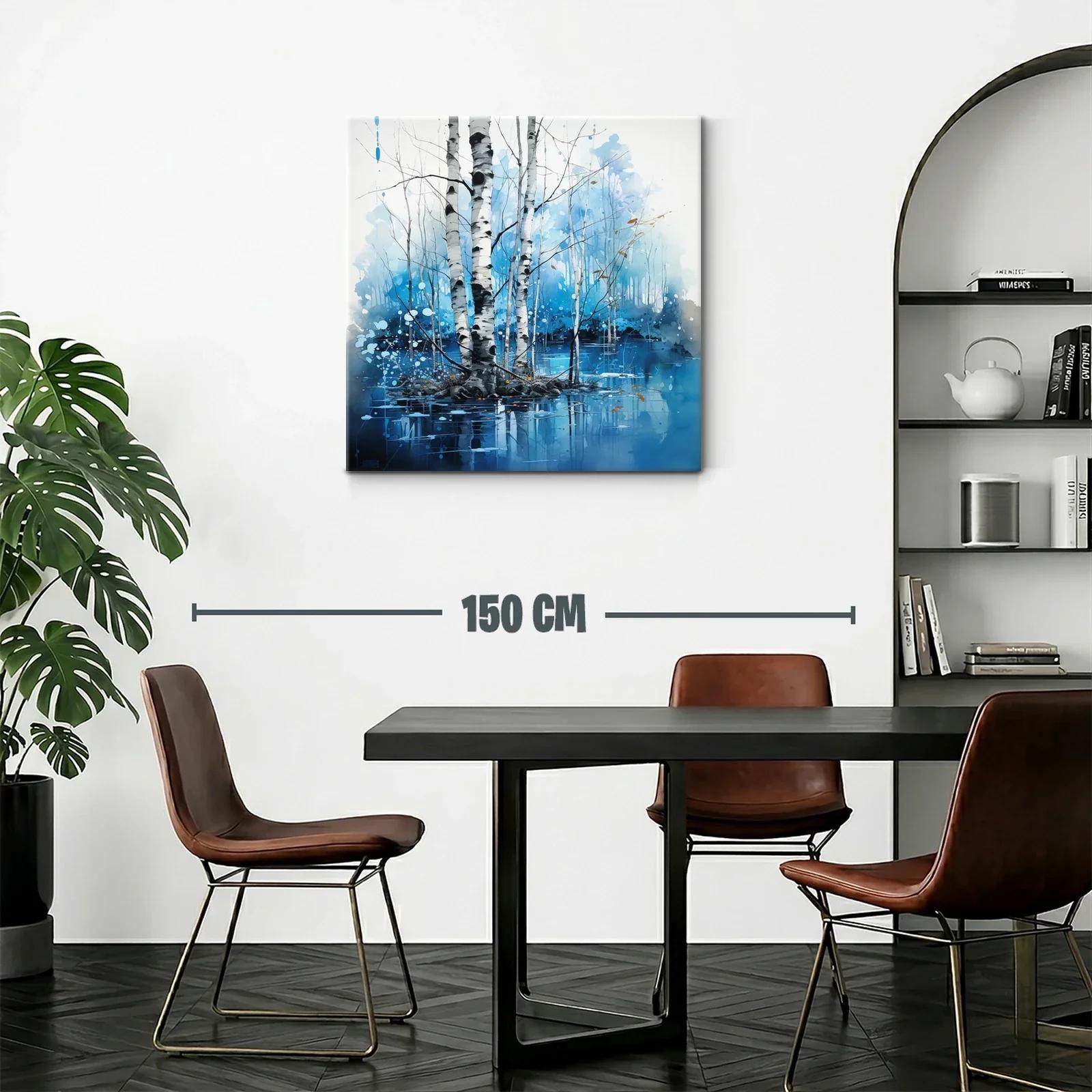 Tranquilidad en el bosque de abedules azules — miniatura 2