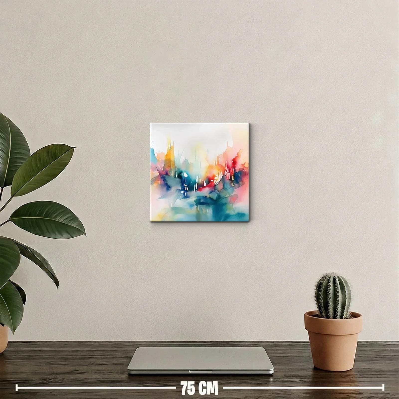 Cuadro decorativo con composición abstracta y vibrante — miniatura 2