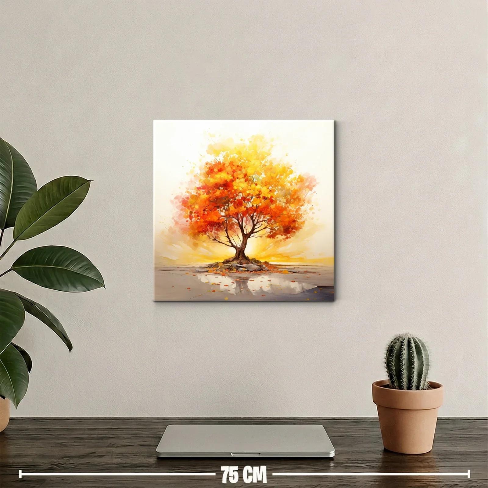Árbol en tonos cálidos que emana luz interior — miniatura 2