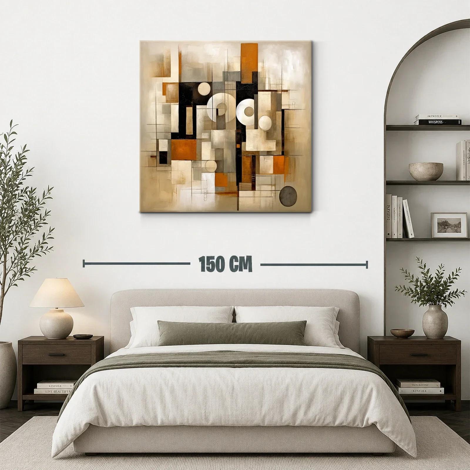 Composición abstracta con formas geométricas y tonos cálidos — miniatura 3