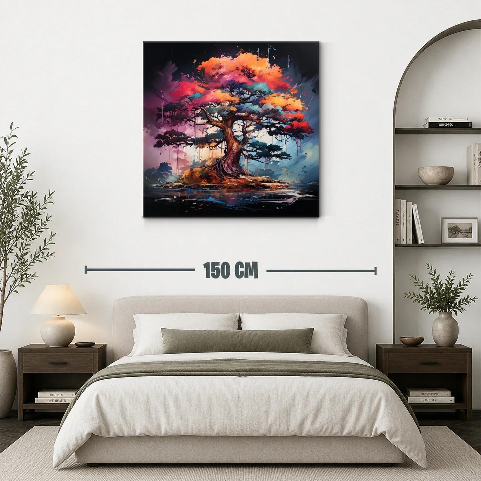 Árbol lleno de vida con tonos vibrantes y detalle dinámico — miniatura 3