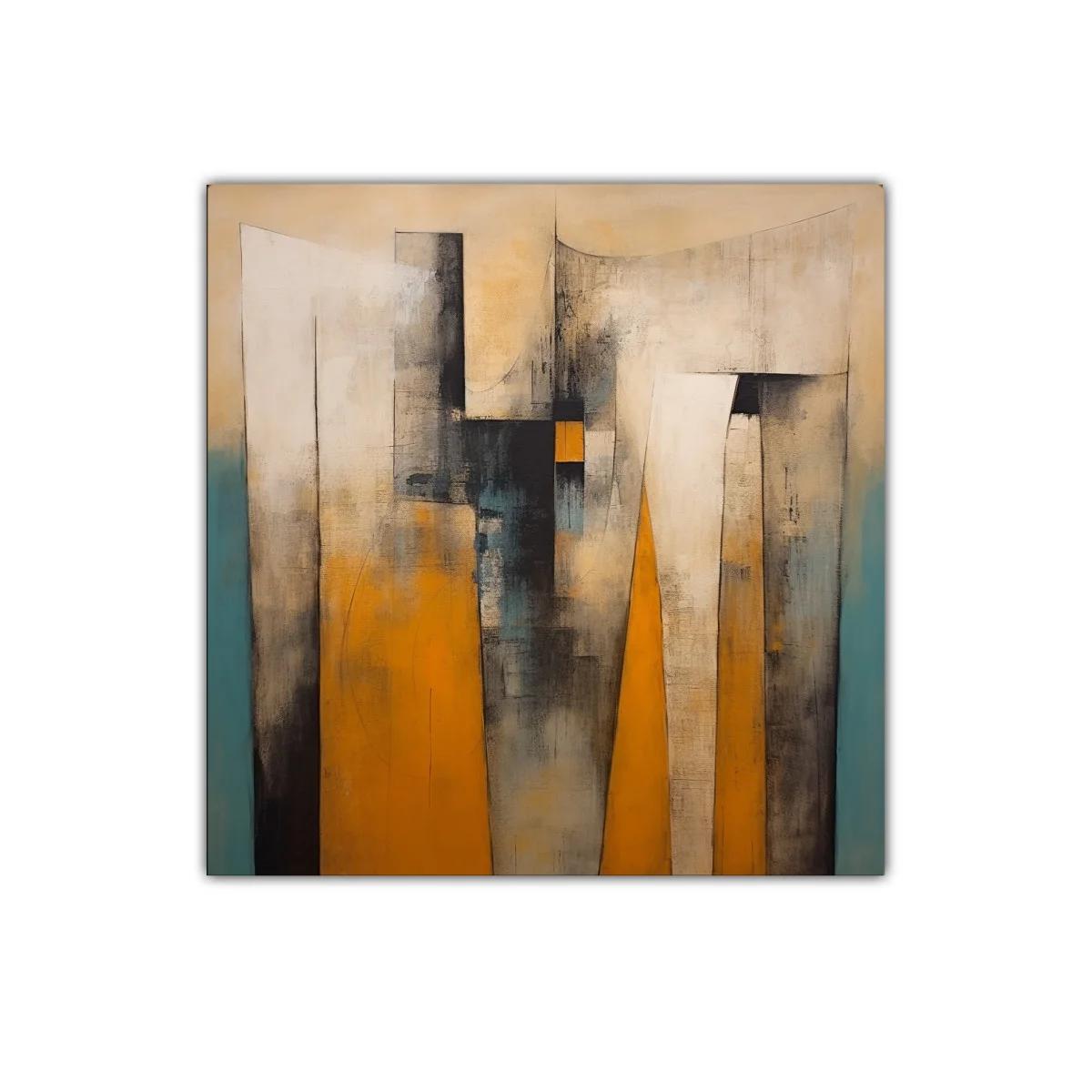 Composición abstracta en tonos cálidos y neutros contemporánea — imagen principal