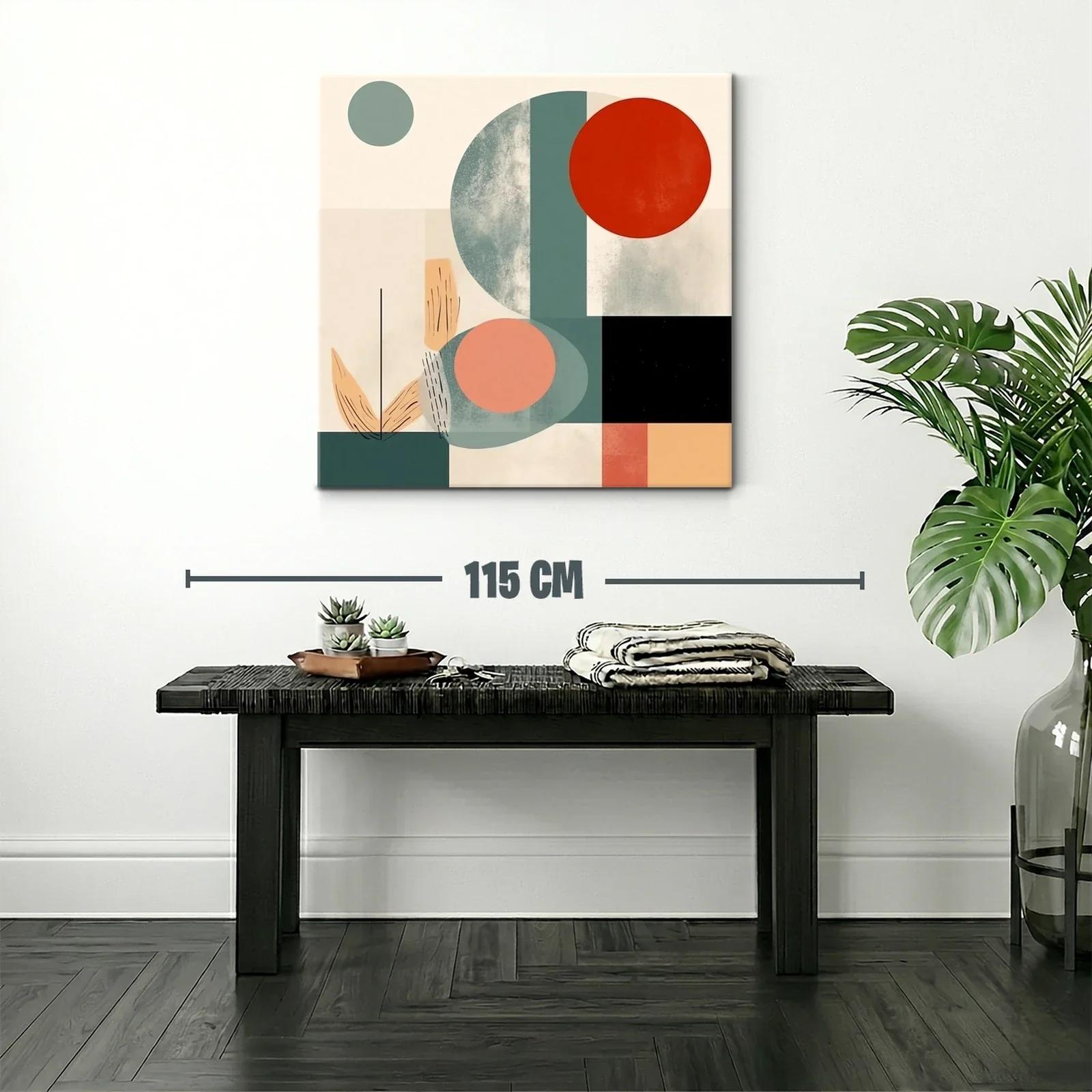 Composición abstracta con formas geométricas y tonos cálidos — miniatura 2