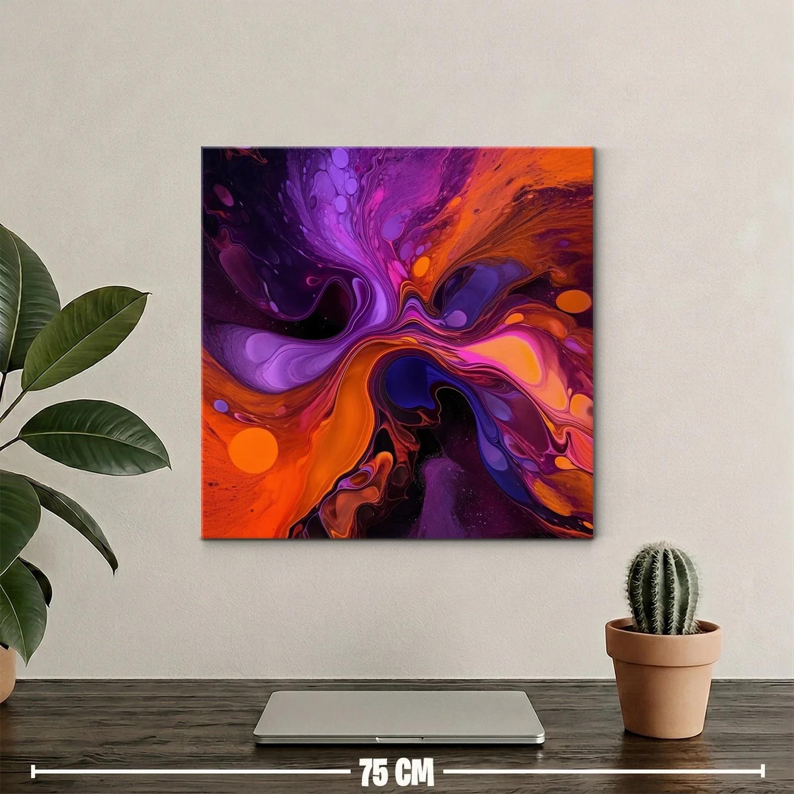 Explosión abstracta en tonos morados y naranjas vibrantes — miniatura 2