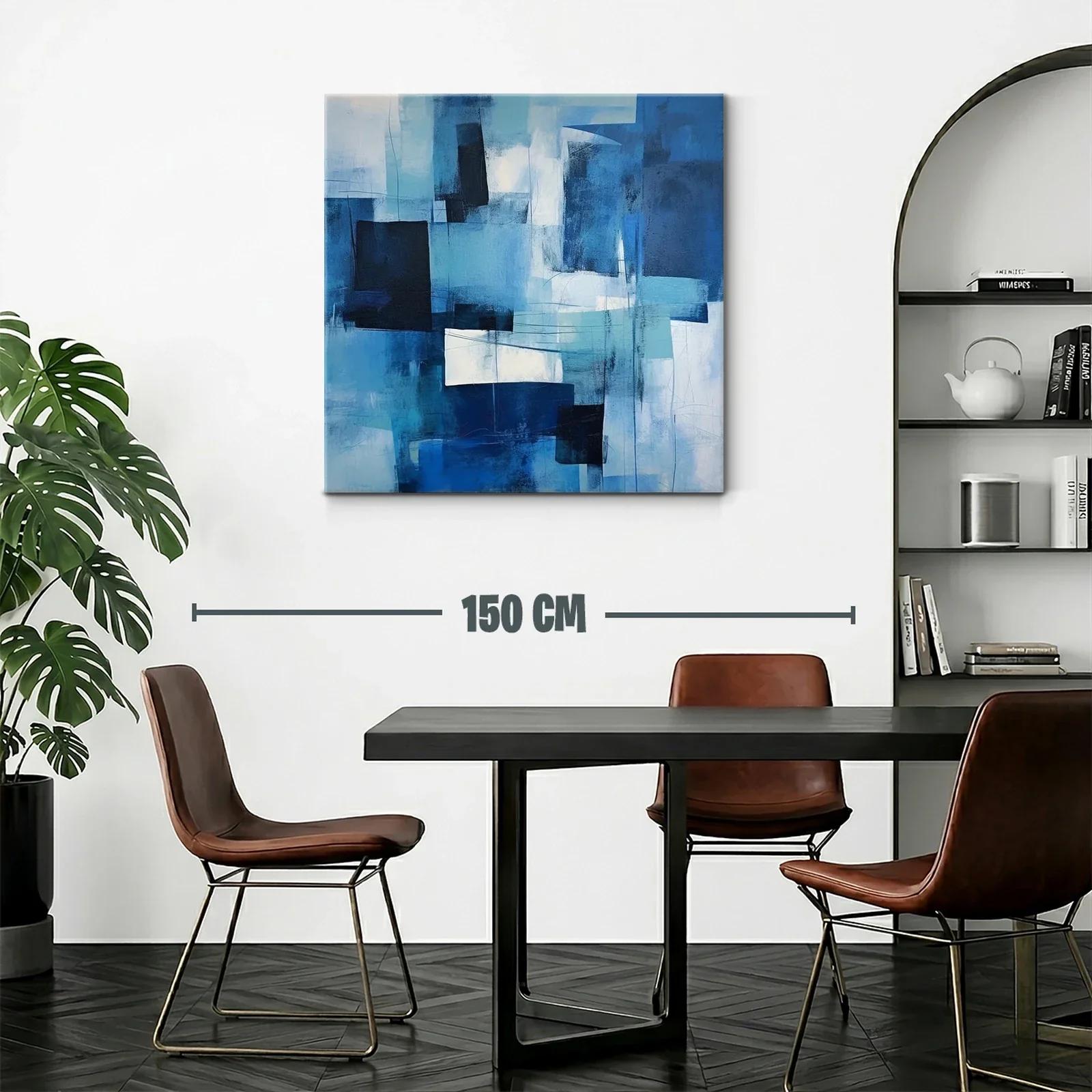 Composición abstracta en tonos azules y blancos — miniatura 2