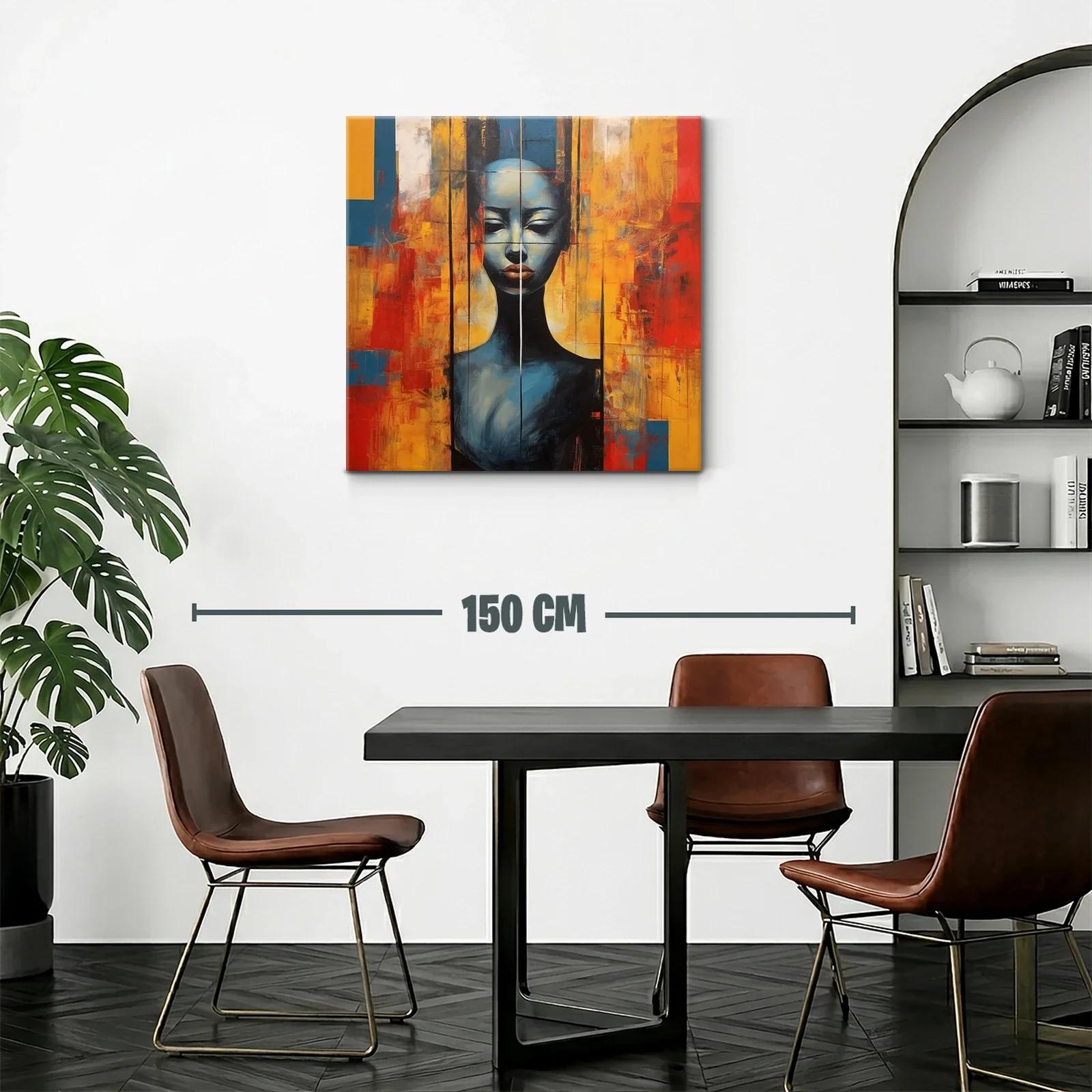 Rostro sereno en contraste vibrante y tonos cálidos — miniatura 2