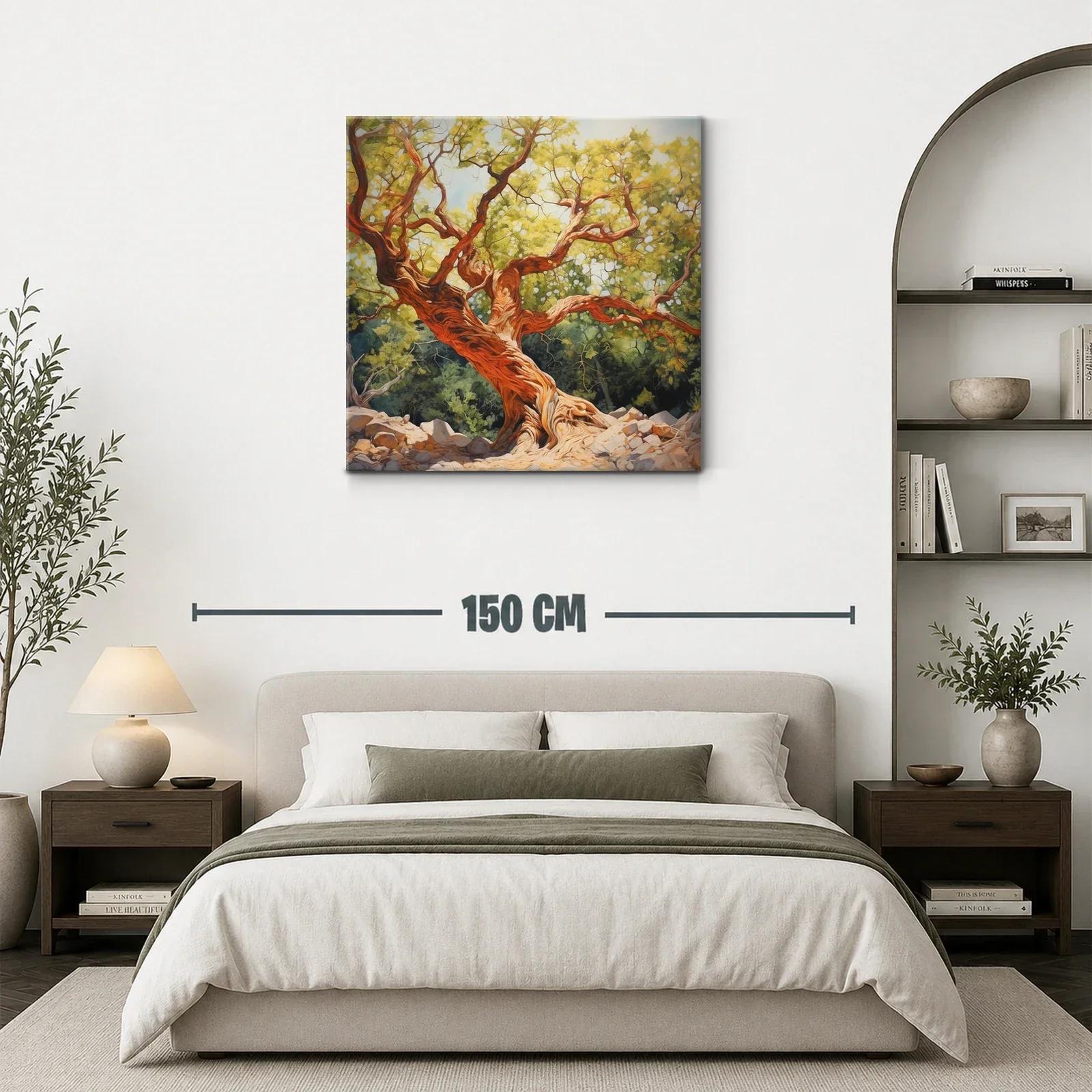 Majestuoso árbol con tronco retorcido y follaje luminoso — miniatura 3