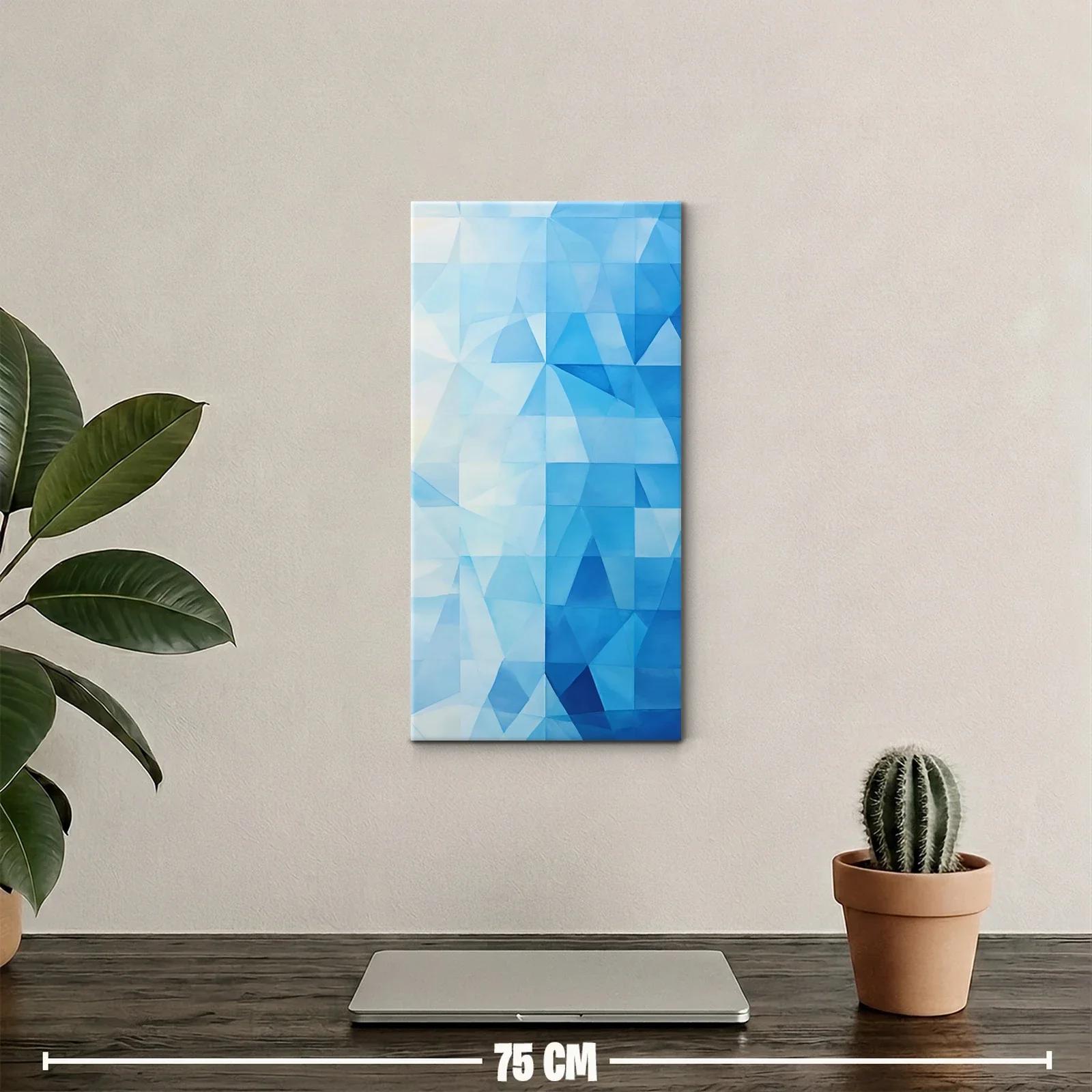Cuadro facetas geométricas en azul — miniatura 2