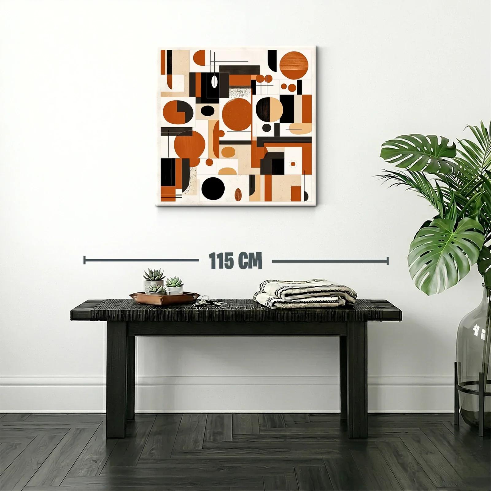 Composición geométrica con tonos terracota y negro — miniatura 2