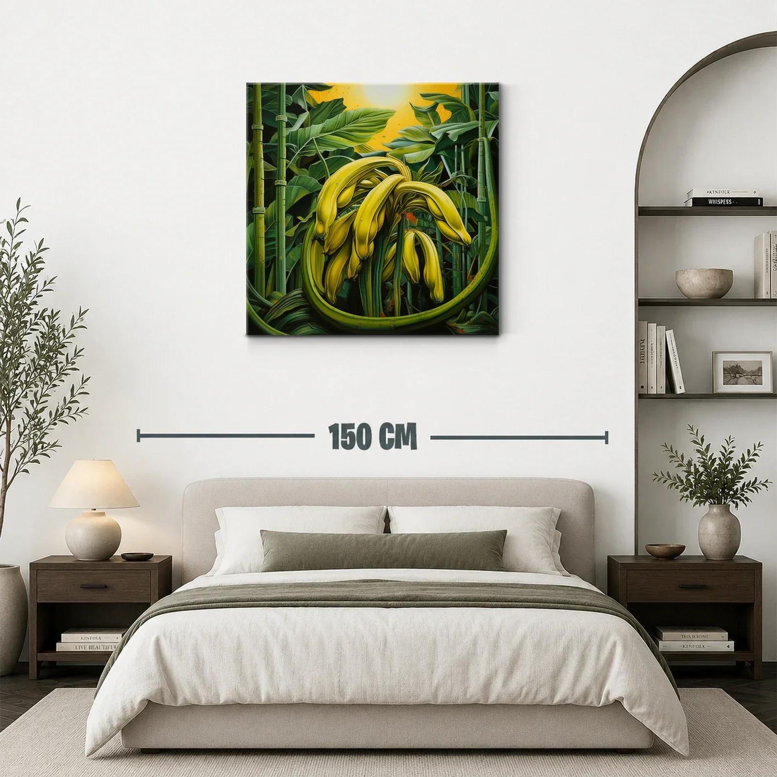 Cuadro vibrante de plátanos maduros bajo el sol tropical — miniatura 3