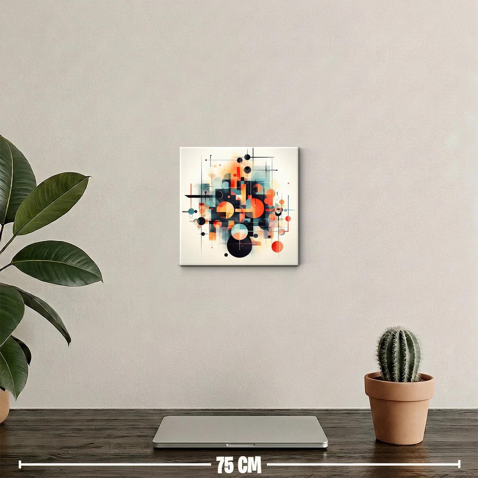 Composición abstracta con formas geométricas y tonos cálidos — miniatura 2