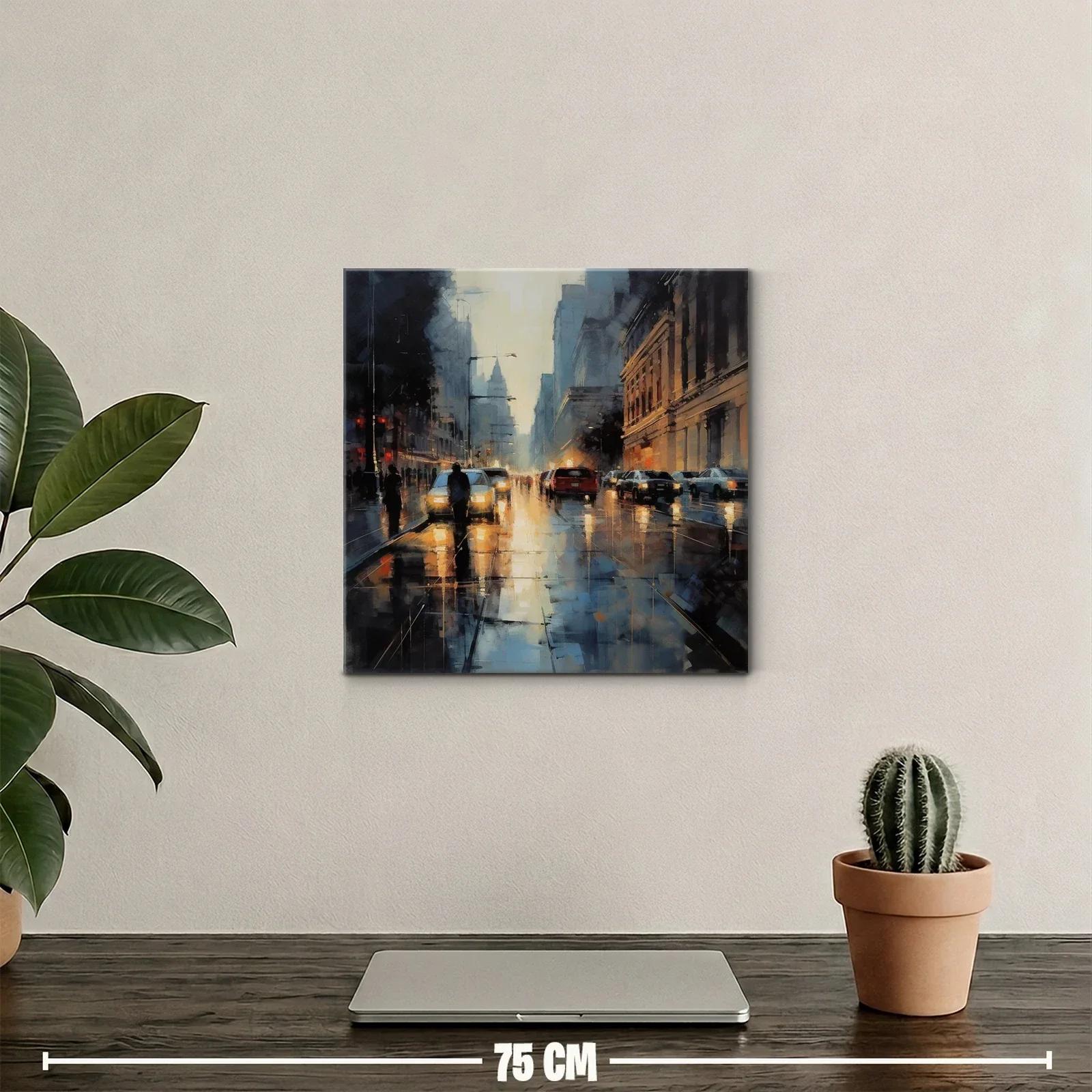 Atardecer urbano con reflejos de luz y movimiento — miniatura 2