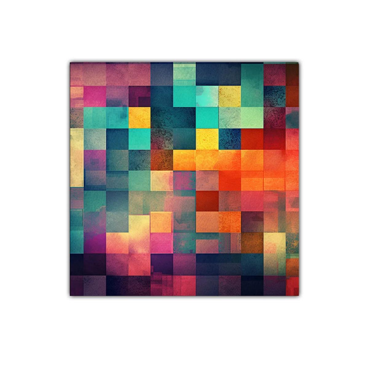 Composición abstracta con bloques de color vibrantes — imagen principal