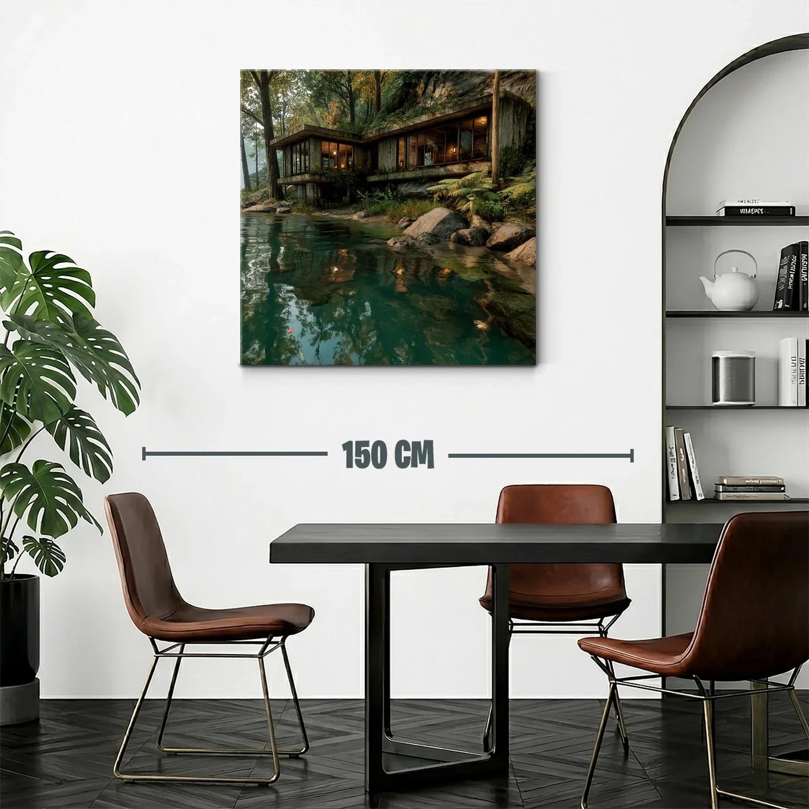 Refugio junto al lago entre la naturaleza exuberante — miniatura 2